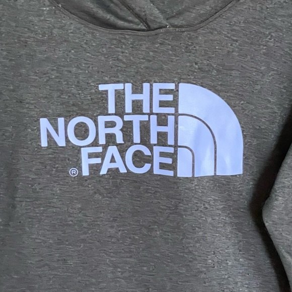 The North Face Charcoal Light Blue Logo Hoodie Women’s size Small - Picture 4 of 6
